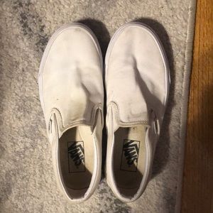 Slip-on White Vans. Size 7.